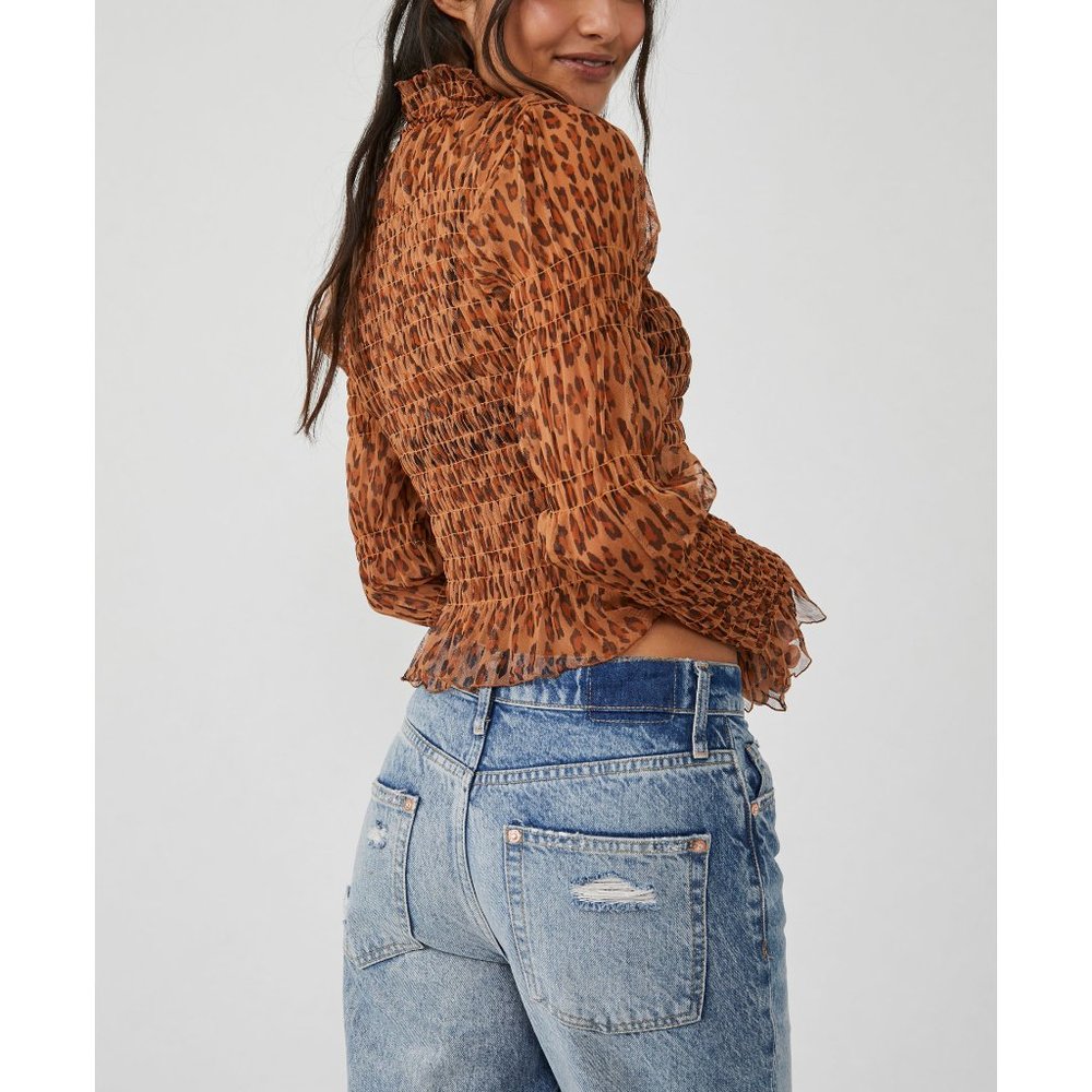 🎉LAST CHANCE🎉 FREE PEOPLE Hello There Top / Leopard Combo - Picture 7 of 9